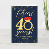 Carte Bague du 40e anniversaire du Mariage (Devant)