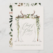 Carte Bague rustique de ferme et eucalyptus élégant chic (Devant / Derrière)