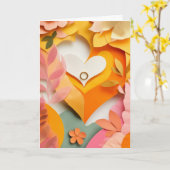 Carte Bague sincère entourée de fleurs (Fleur jaune)
