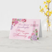 Carte Bagues d'anniversaire de mariage religieux pour pe (Fleur jaune)