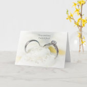 Carte Bagues de mariage en gelée (Fleur jaune)