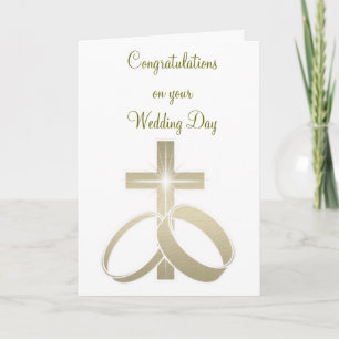 Carte Bagues mariages d'or et croix