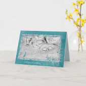 Carte Bagues mariages sur pétale rose (Fleur jaune)