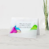 Carte Bagues mariages Sur Pétales Arc-En-Ciel (Devant)