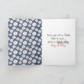 Carte Baguette d'anniversaire de l'ami Figure Girl (Intérieur)