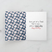 Carte Baguette d'anniversaire de l'ami Figure Girl (Intérieur)