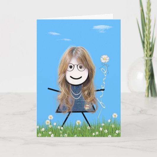 Carte Baguette de la Fête des Mères avec Bouquet ami de (Devant)