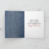 Carte Baguette de la Fête des Mères avec Bouquet ami de (Intérieur)