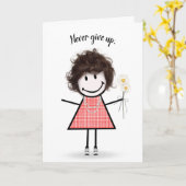 Carte Baguette mignonne en En vichy robe (Fleur jaune)