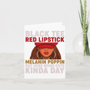 Carte Baguette rouge à lèvres noire Melanin Poppin Histo