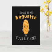 Carte Baguette Word Game Birthday (Fleur jaune)