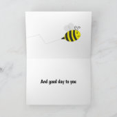 Carte "Bah Humbug" avec une abeille grincheuse (Intérieur)