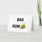 Carte "Bah Humbug" avec une abeille grincheuse (Devant)