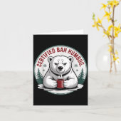 Carte Bah Humbug Funny Christmas Lar Bear Sarcastic Holi (Fleur jaune)