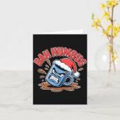 Carte Bah Humbug Santa's Coffee Mug Sarcastic Christmas  (Fleur jaune)