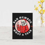 Carte Bah Humbug Skull Hat Santa's Candy Christmas Pajam (Fleur jaune)