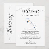 Carte Bahamas Mariage Bienvenue Lettre Itinéraire  (Devant / Derrière)