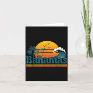 Carte Bahamas Plage Vacances d'été Coucher de soleil Rét