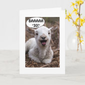 CARTE BAHHH. VOUS AVEZ "30" MAIS VOUS POUVEZ TOUJOURS FA (Fleur jaune)