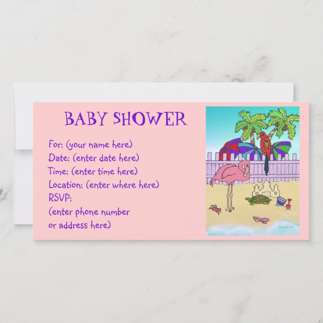 Carte Baie de Flamant rose 5 (Devant)