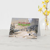 Carte Baie Trinity, Terre-Neuve, voeux de Noël (Fleur jaune)