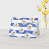 Carte Baies blanches d'anniversaire sur bande (Fleur jaune)