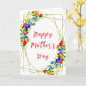 Carte Baies Mixtes d'Été Bonne Fête des Mères (Fleur jaune)