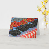 Carte Baies noires et fraises (Fleur jaune)
