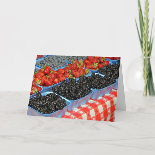 Carte Baies noires et fraises (Devant)