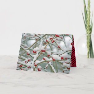 Carte Baies rouges à Noël des neiges