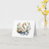 Carte Baignade avec Fleurs BLANC (Fleur jaune)