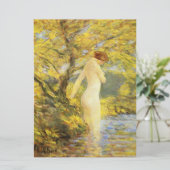 Carte Baignade nymphe (belle déité féminine) (Debout devant)