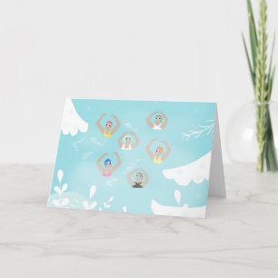 Carte Baigneurs artistiques Art d'hiver de natation ar