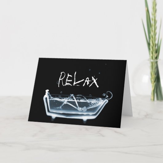 CARTE BAIGNOIRE SKELETON DE VISION X RAY - BLEU (Devant)