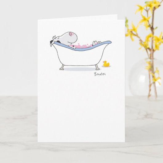 CARTE BAIN À BULLE (Fleur jaune)