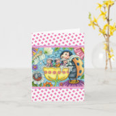 CARTE BAIN À BULLE DE LA MÈRE ET ENFANTS, BAIN À BULLE D (Fleur jaune)