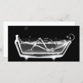 Carte Bain à remous X-Ray Squelette noir et blanc (Devant / Derrière)