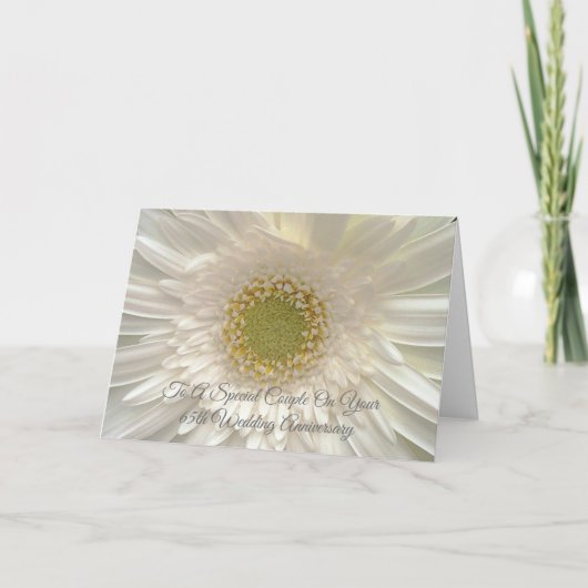 Carte Baise blanche 65e anniversaire de Mariage personna (Devant)