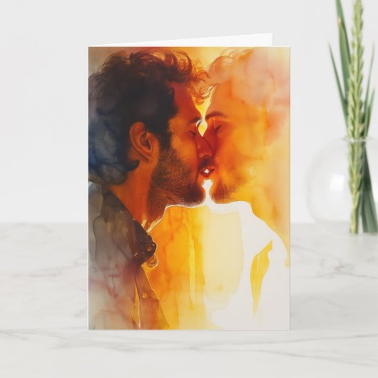 Carte Baiser à l'aquarelle (Devant)