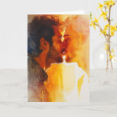 Carte Baiser à l'aquarelle (Fleur jaune)