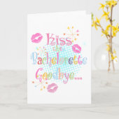 Carte Baiser Bachelorette au revoir (Fleur jaune)