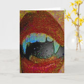 CARTE BAISER DE VAMPIRE (Fleur jaune)