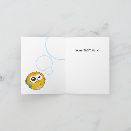 Carte Baiser d'un poisson-poissonnette, mignonne poisson (Intérieur)