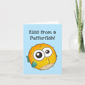 Carte Baiser d'un poisson-poissonnette, mignonne poisson