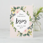 Carte Baiser écrit à la main Floral Blush devinant dans  (Debout devant)