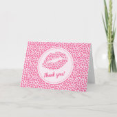 Carte Baiser léopard rose - Merci (Devant)