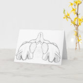 Carte Baiser les éléphants (Fleur jaune)