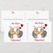Carte Baiser les escargots de Saint-Valentin (Devant / Derrière)