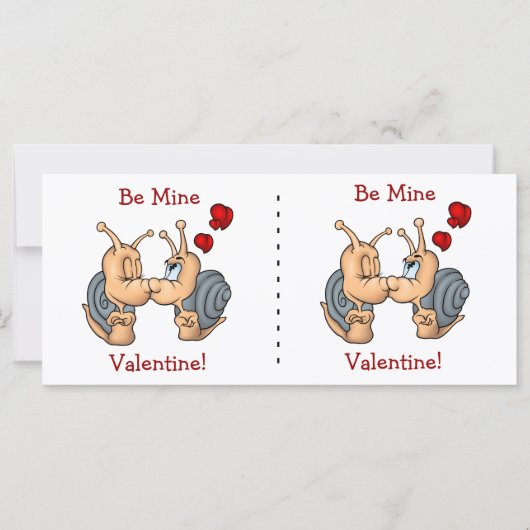 Carte Baiser les escargots de Saint-Valentin (Devant)