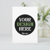 Carte baiser personnalisé, unique, élégant et minimalist (Debout devant)